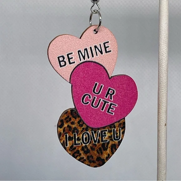 Heart Shaped Statement Earrings - Picture 3 of 9